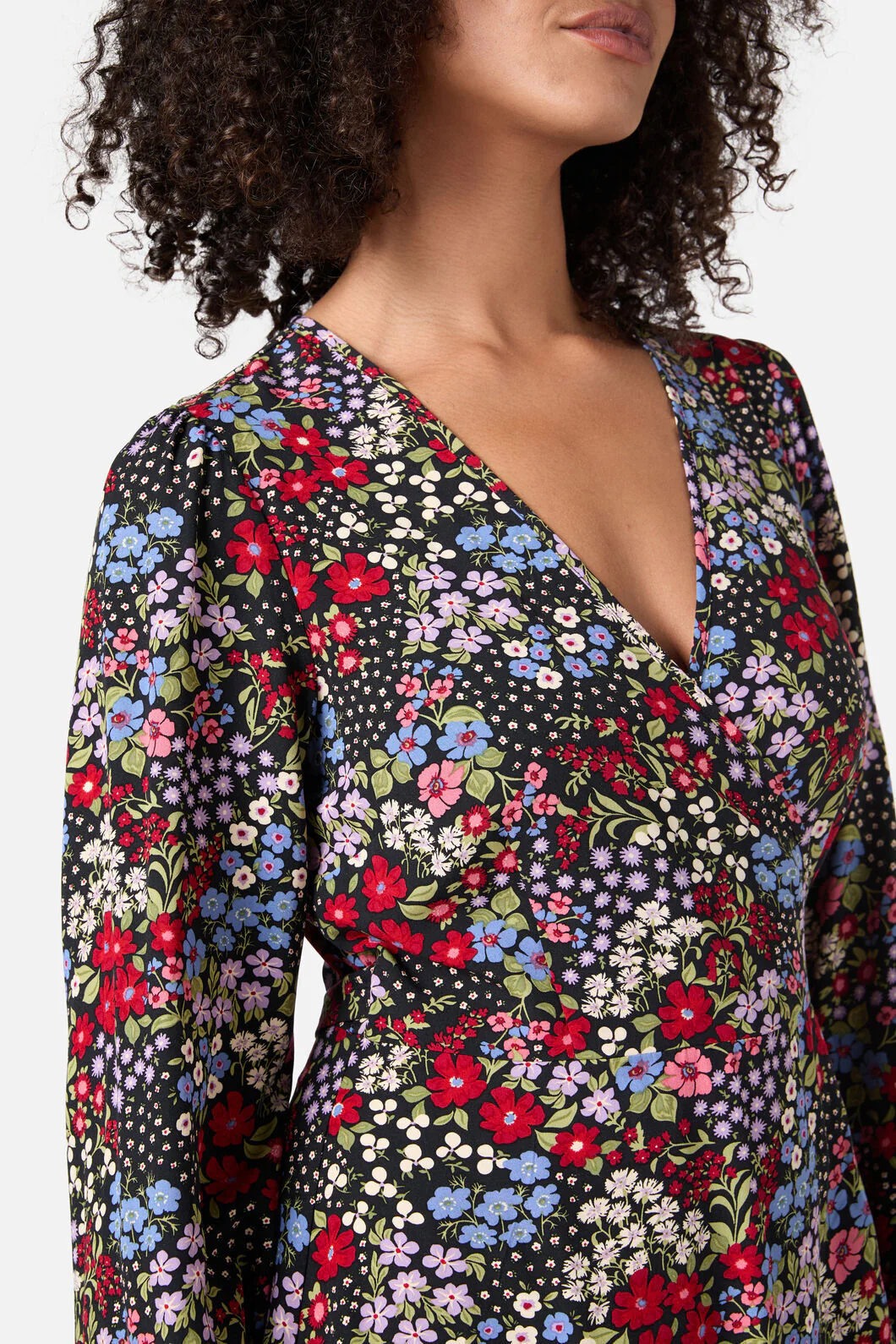 Ada 90's Floral Mini Wrap Dress - Image 5