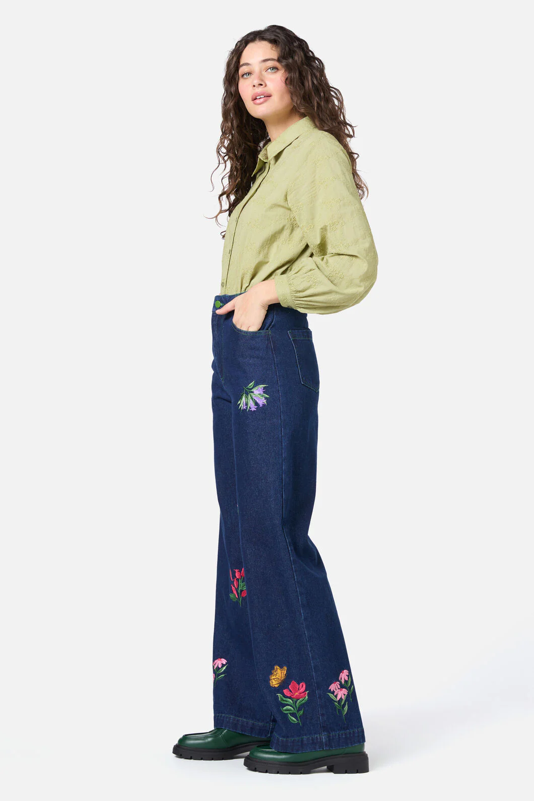 Ada Embroidered Flower Shirt - Image 14