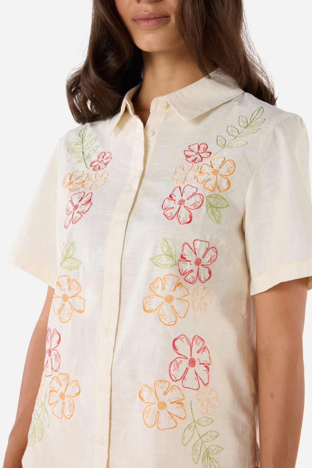 Alexa Flower Embroidered Shirt - Image 6