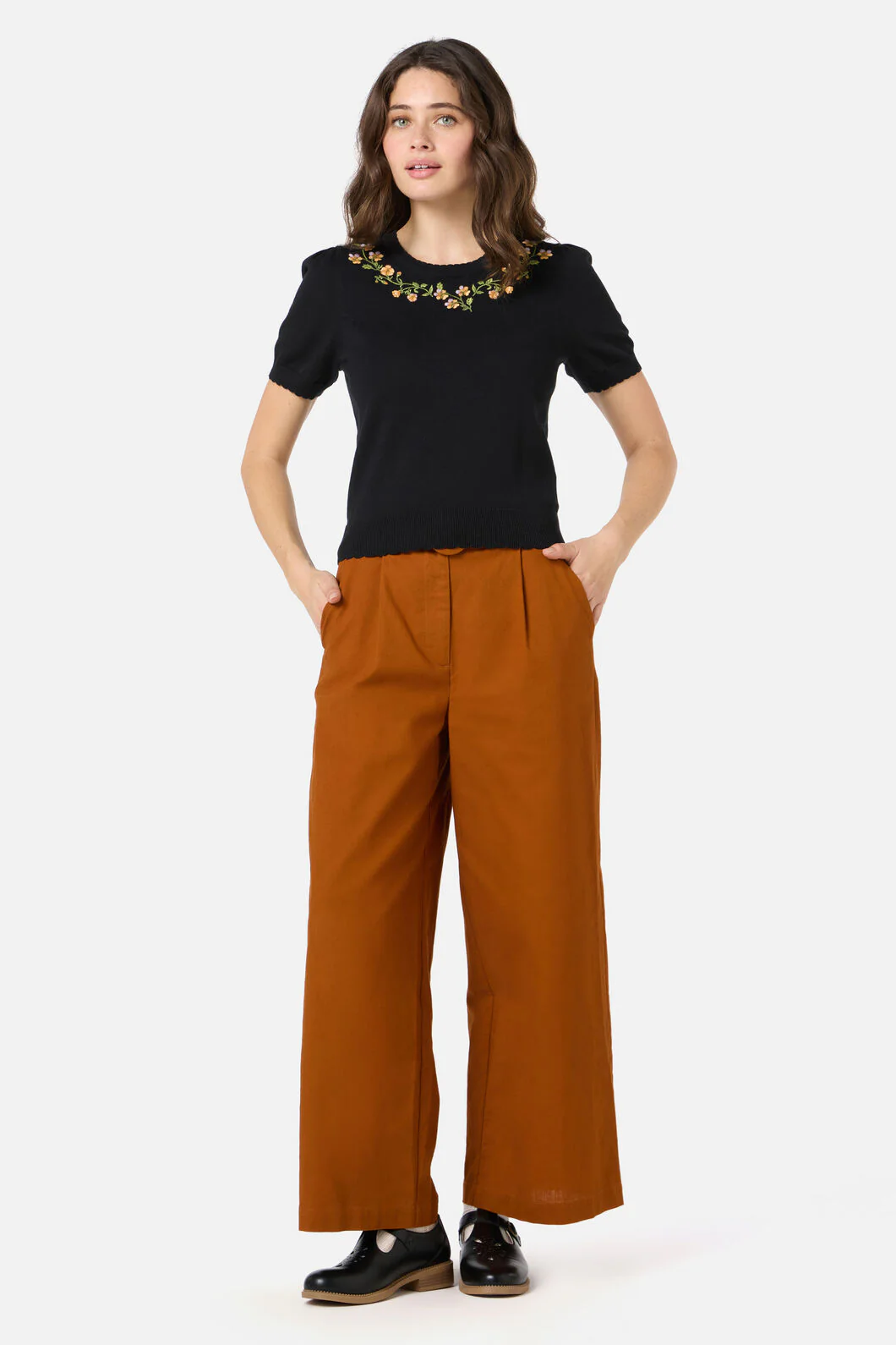 Alyssa Embroidered Knit Top - Image 2
