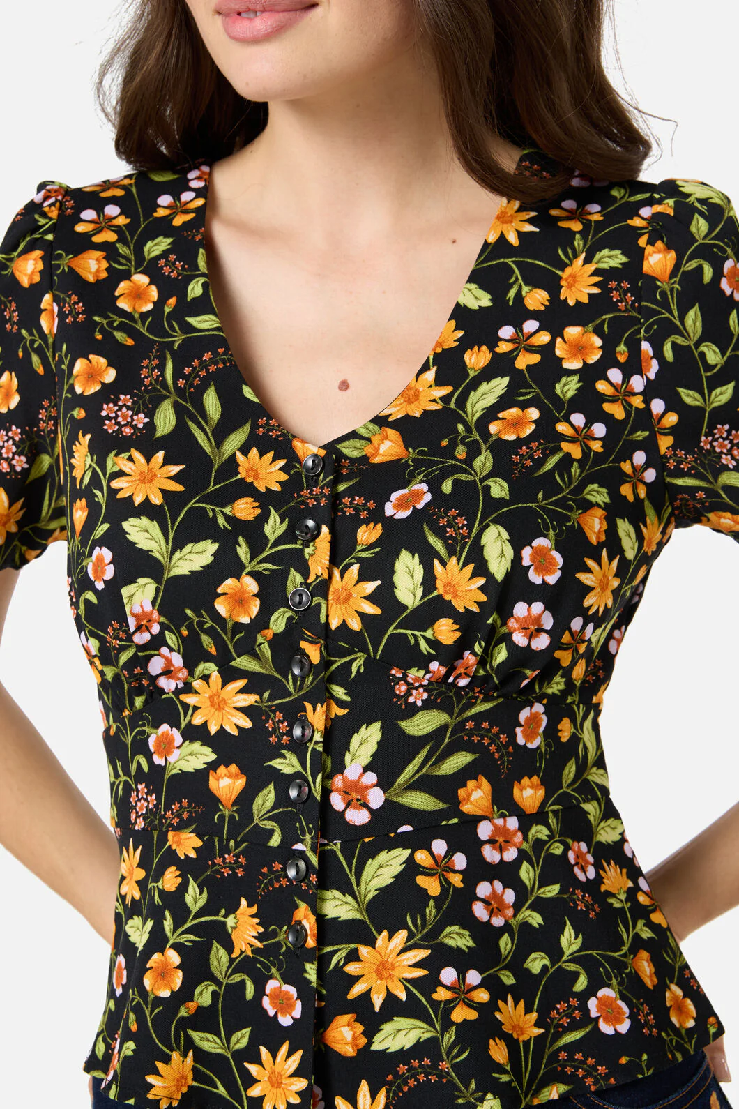Alyssa Floral Peplum Top - Image 5