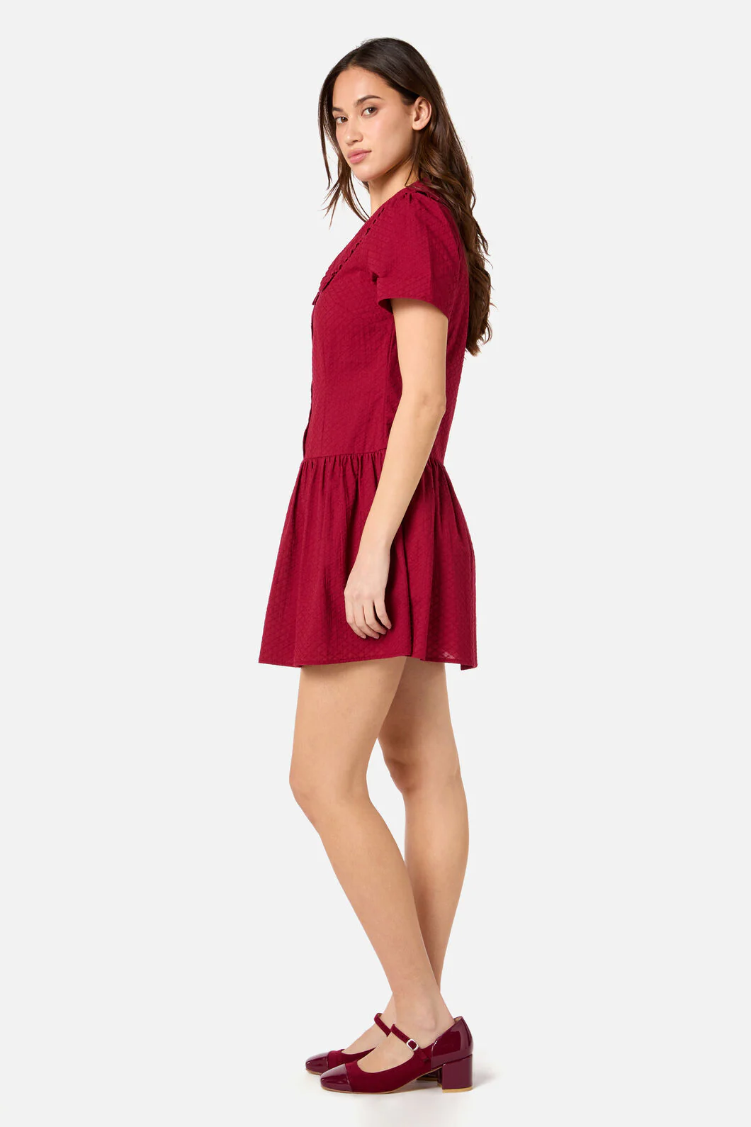 Andrea Drop Waist Mini Dress - Image 4