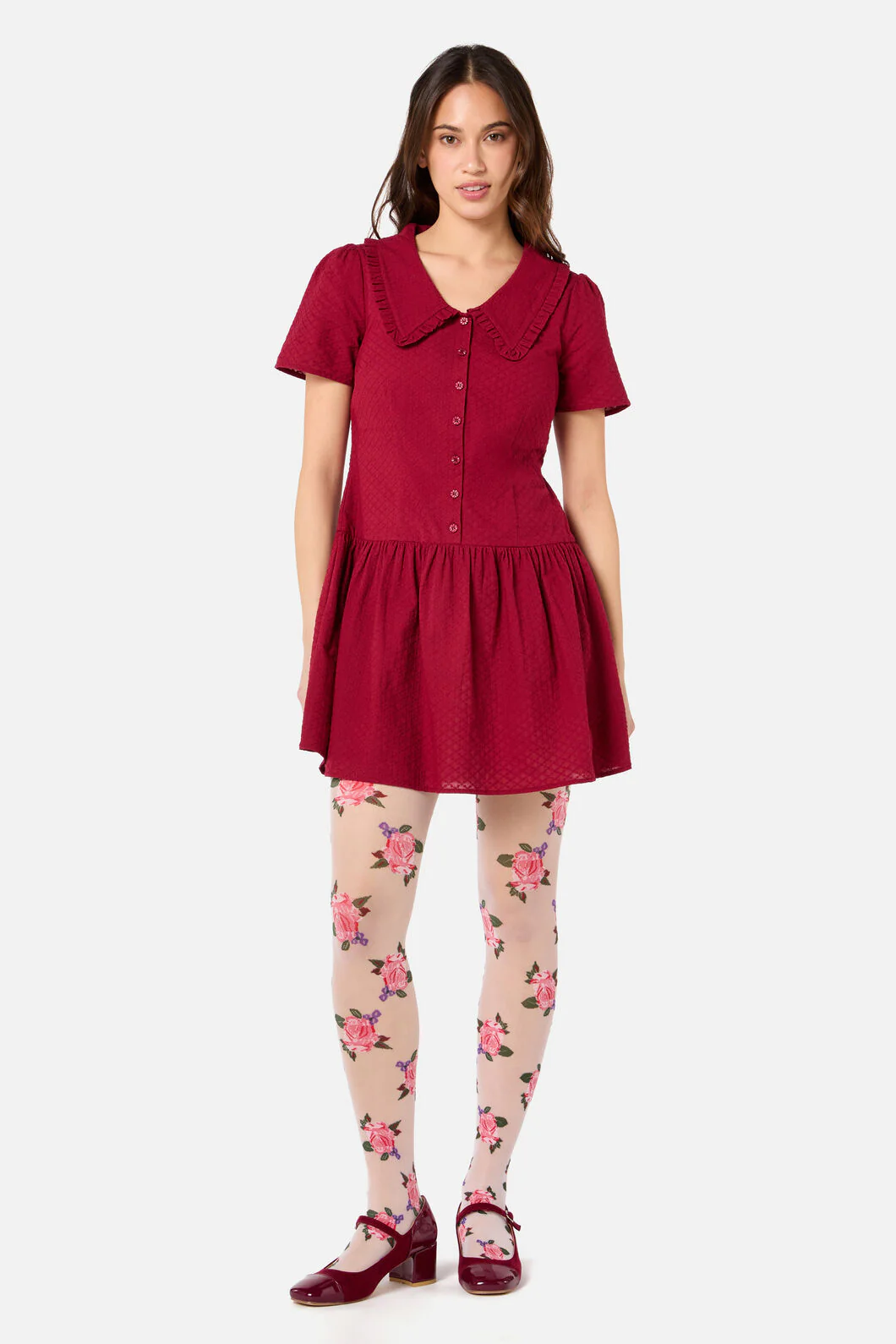 Andrea Drop Waist Mini Dress - Image 9