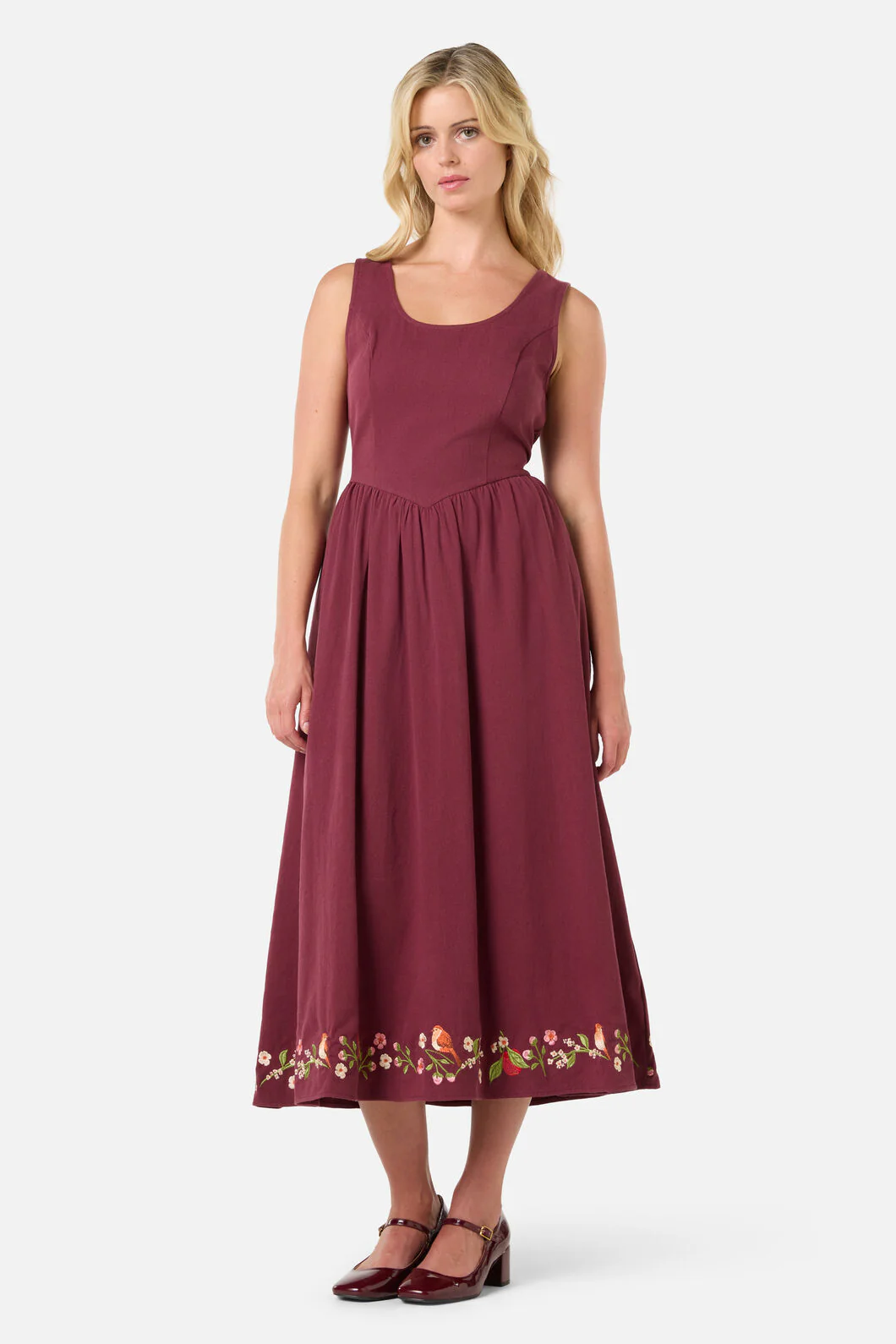 Apple & Robin Emb Midi Dress - Image 2