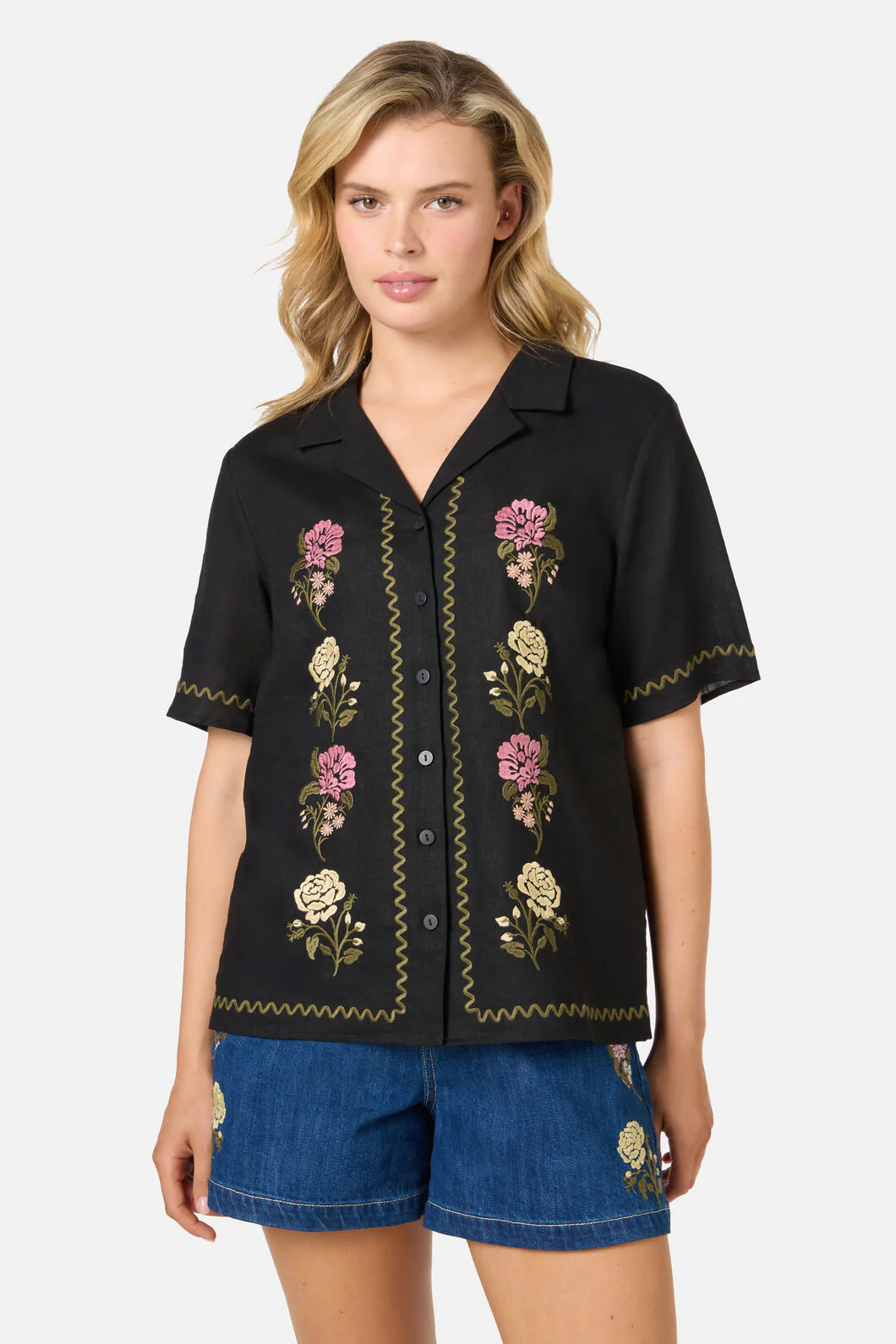 Astrid Rose Embroidered Shirt - Image 2