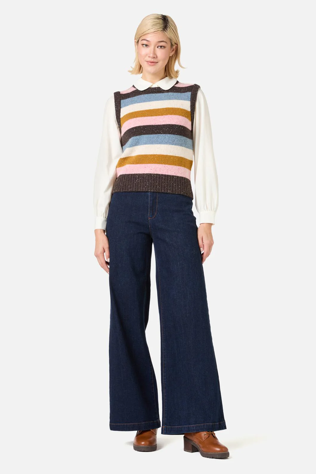 Aurora Stripe Knit Vest