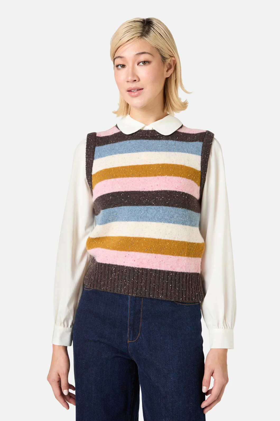 Aurora Stripe Knit Vest - Image 3