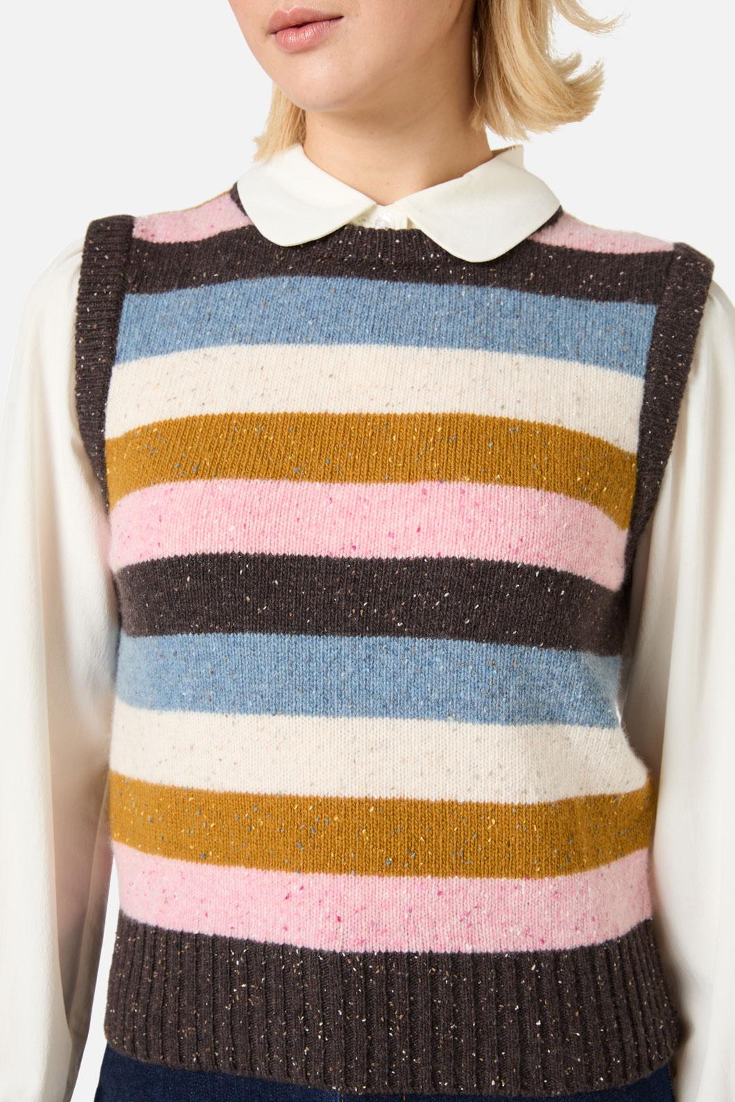 Aurora Stripe Knit Vest - Image 7