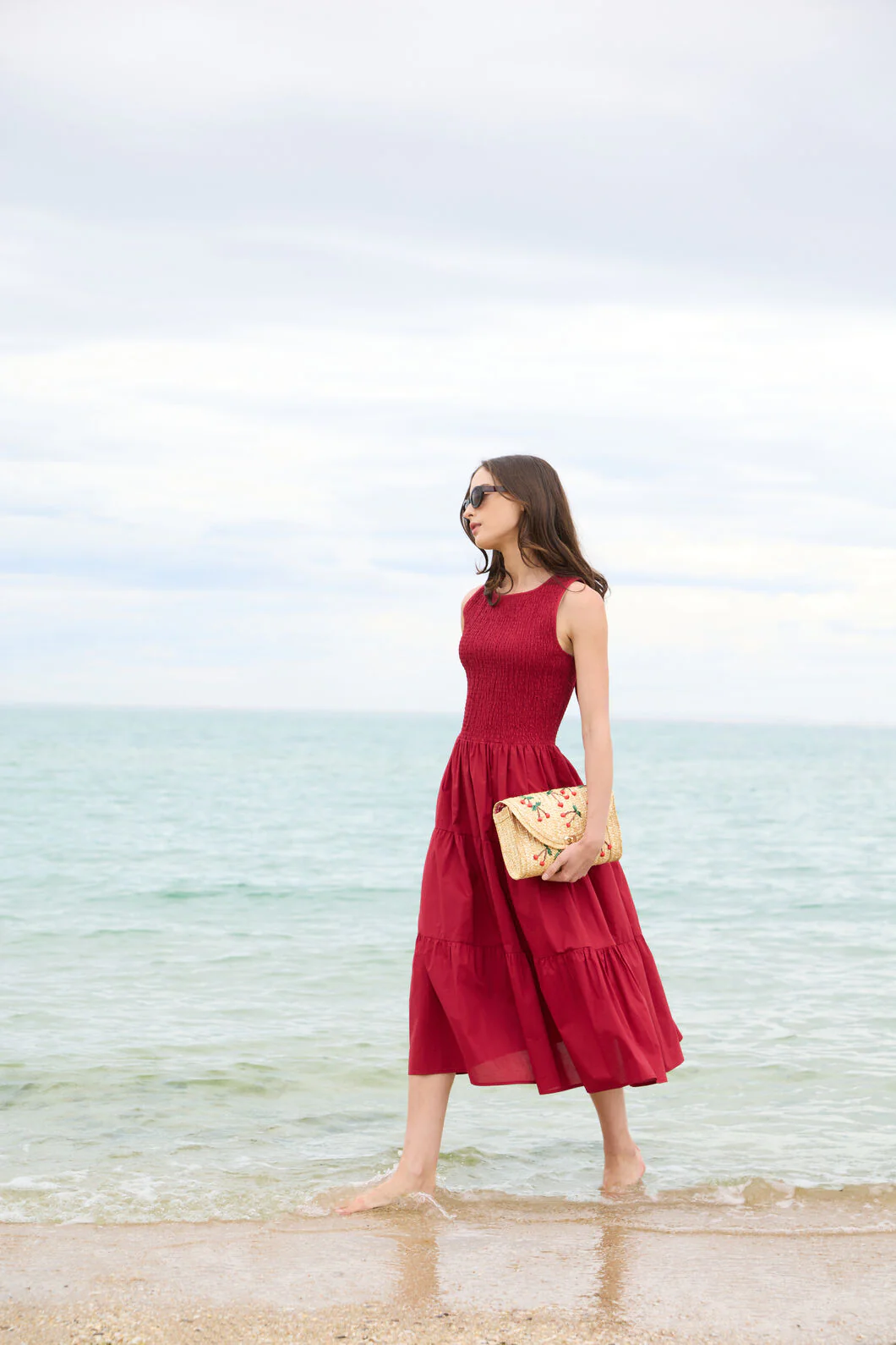 Avril Shirred Midi Dress - Image 10