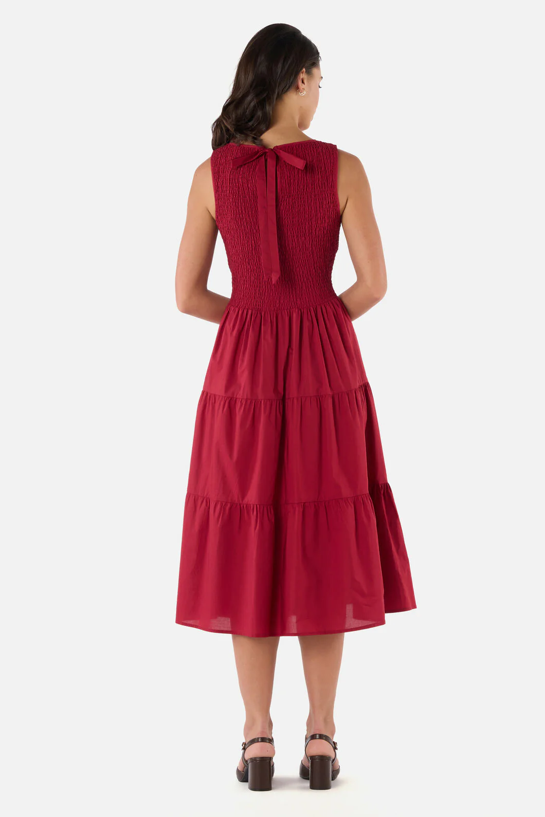 Avril Shirred Midi Dress - Image 14