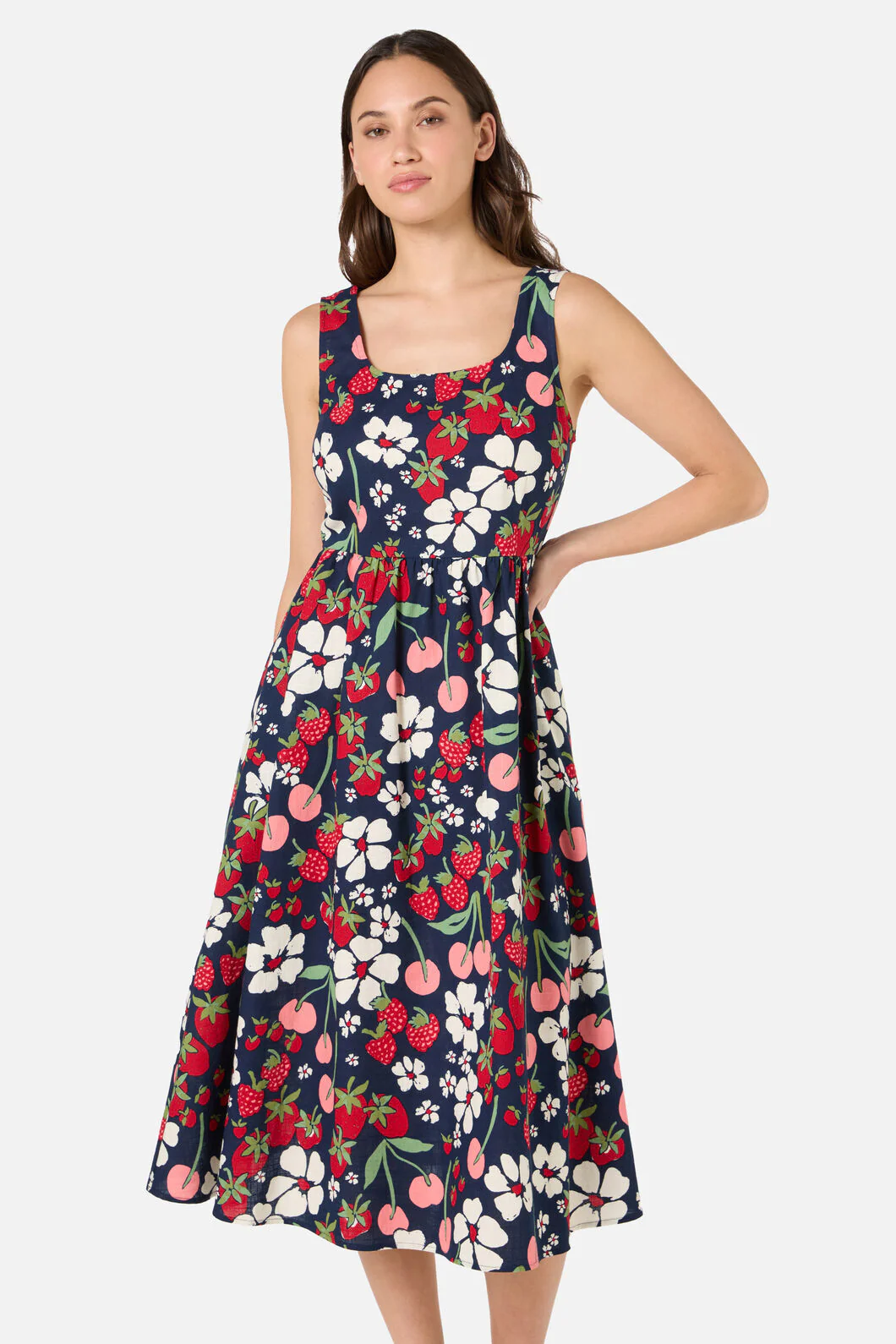 Berries N Cream Midi Dress - Image 5