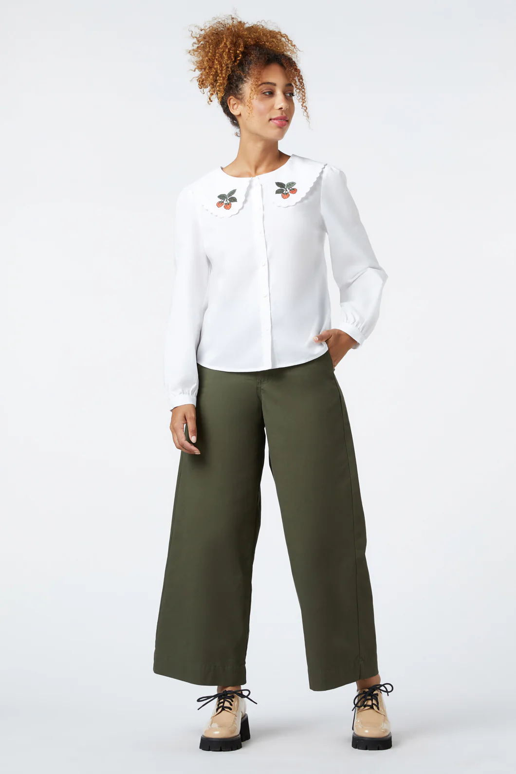 Berry Embroidered Blouse - Image 2