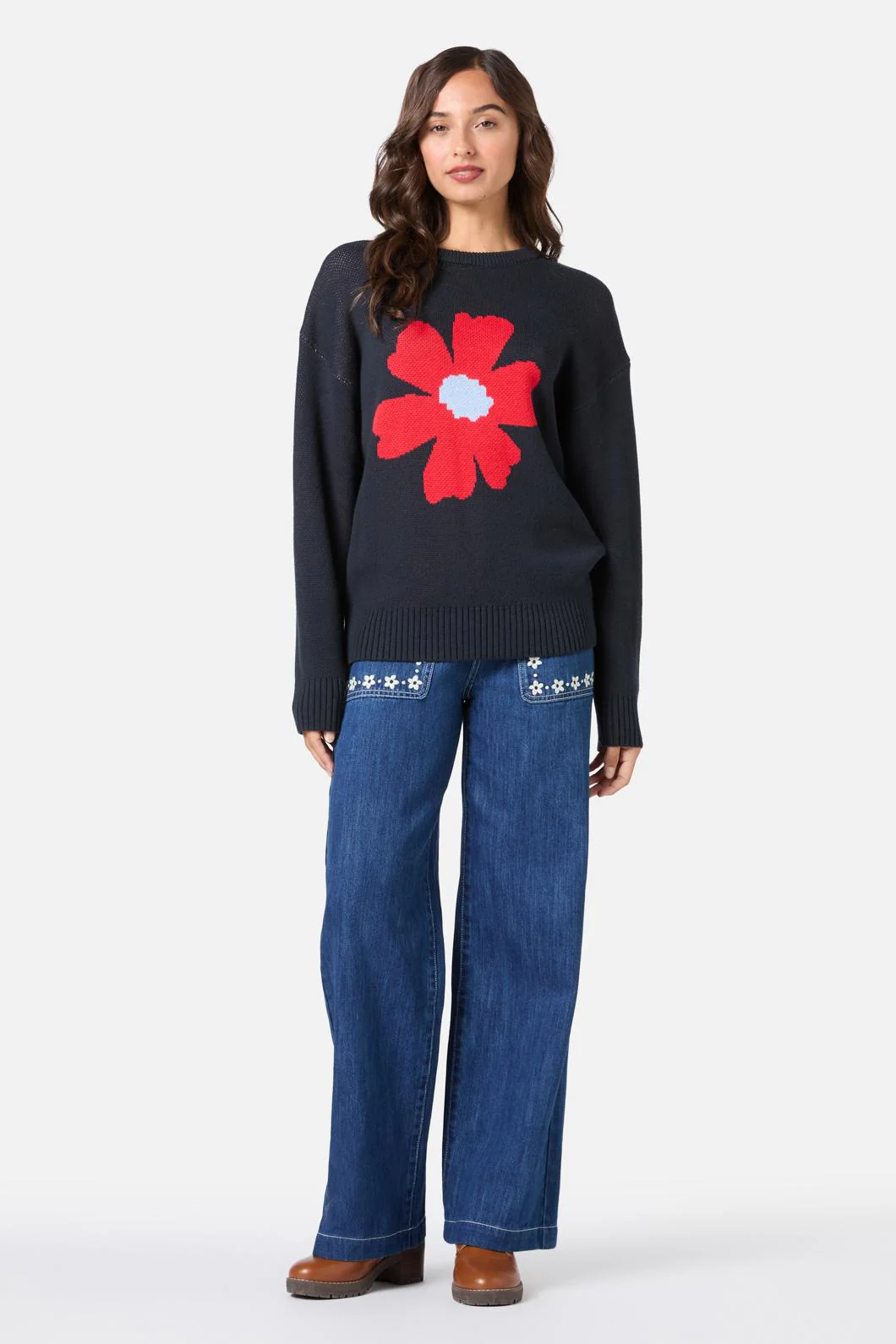 Big Flower Knit Jumper - Image 3