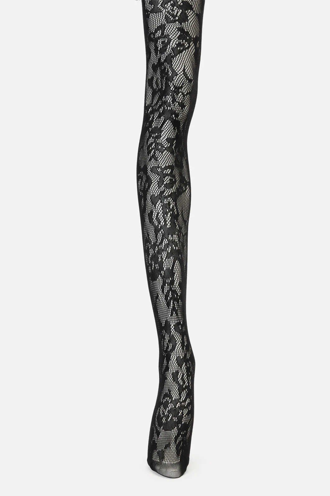 Black Flower Tights