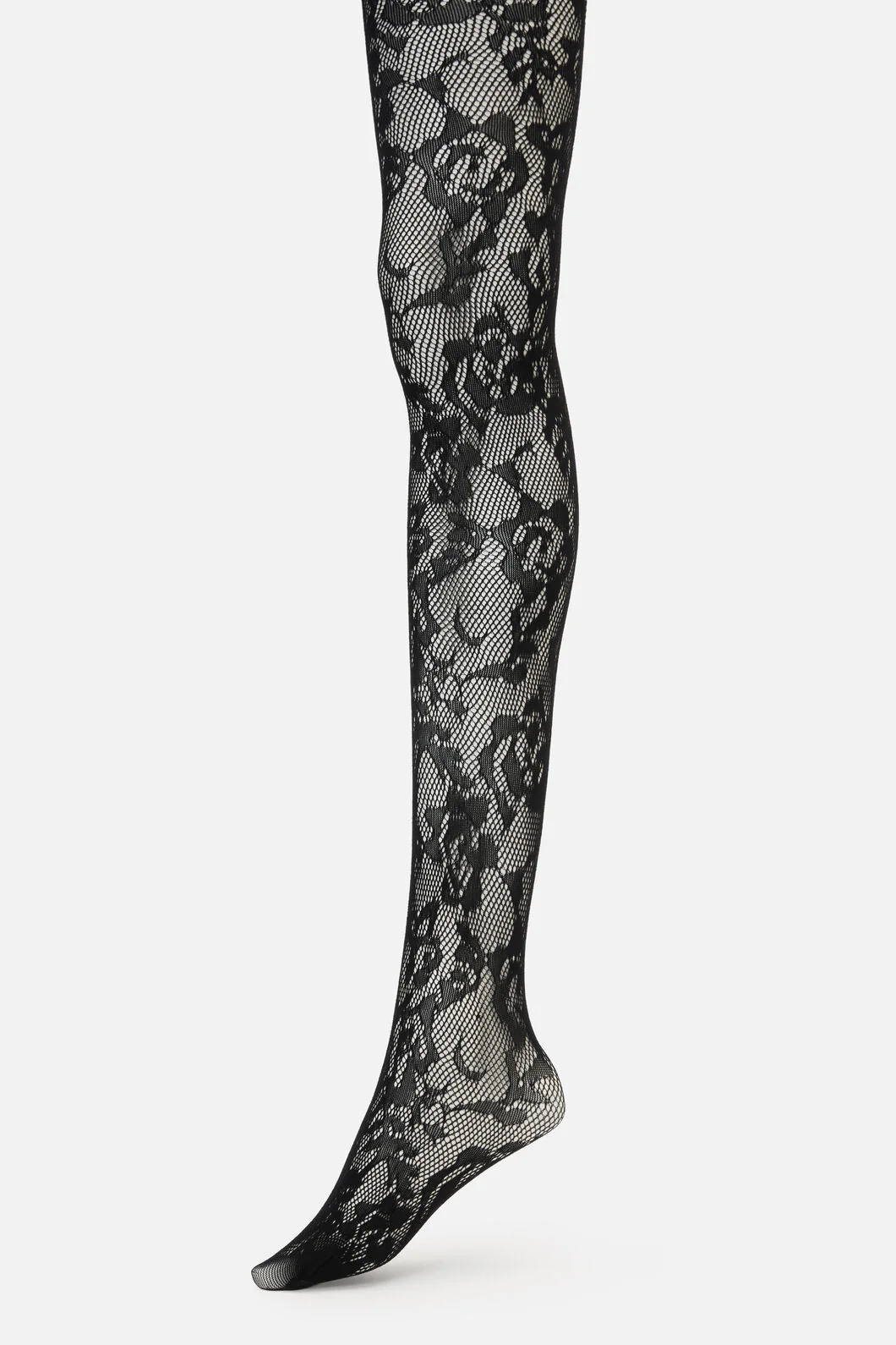 Black Flower Tights - Image 2