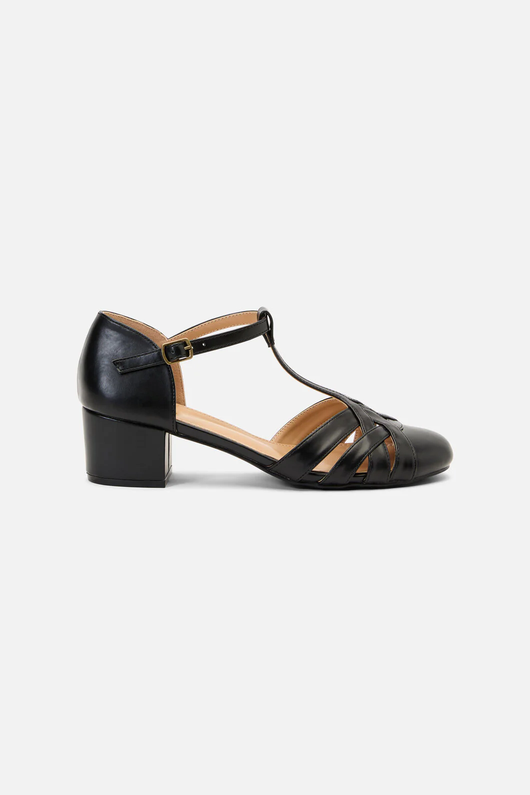 Black Vintage Strap Heel - Image 3