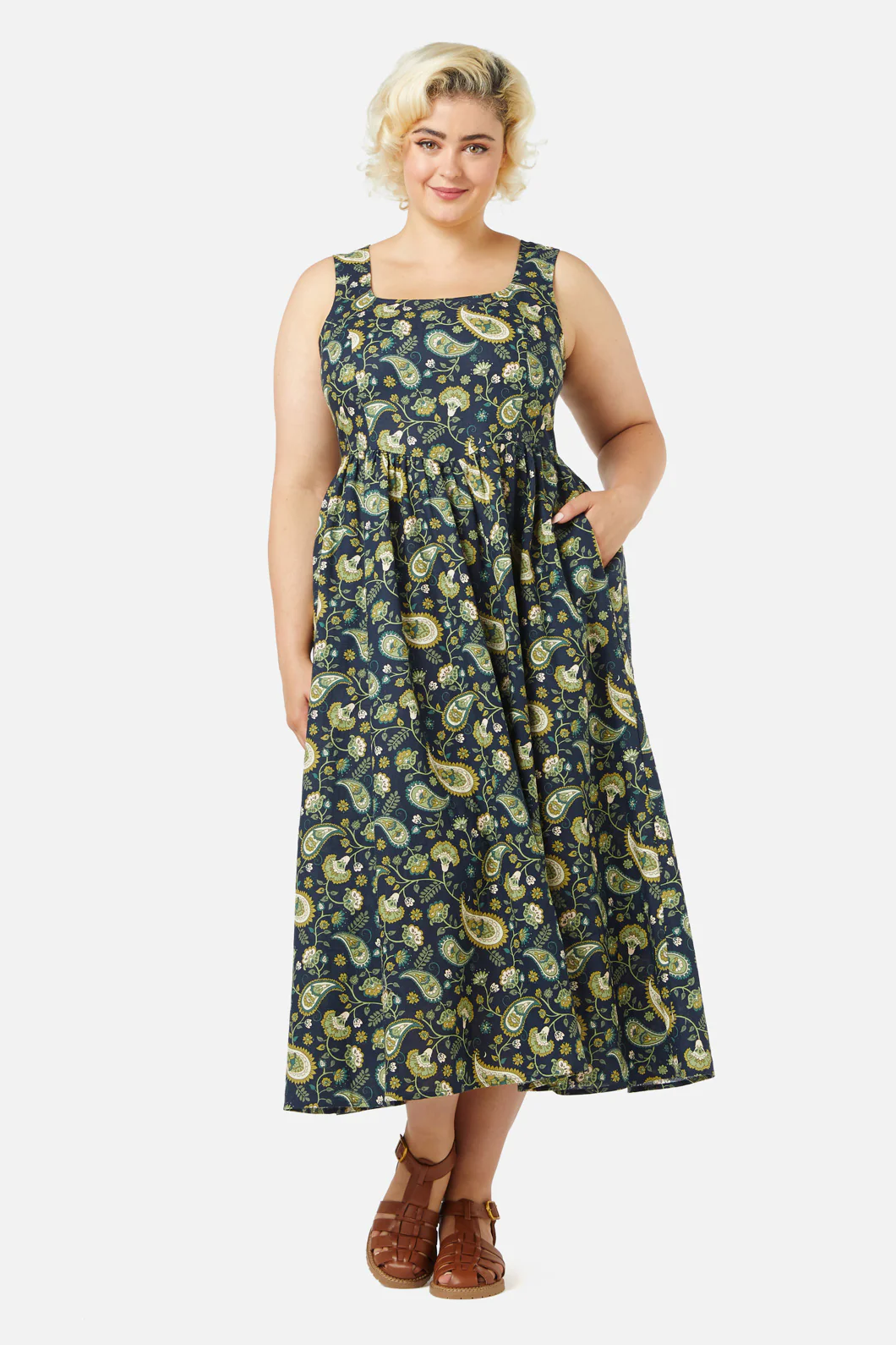 Boho Paisley Midi Dress - Image 6