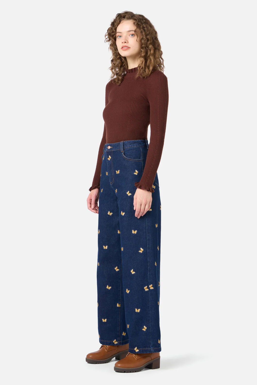 Butterfly Embroidered Jean - Image 2