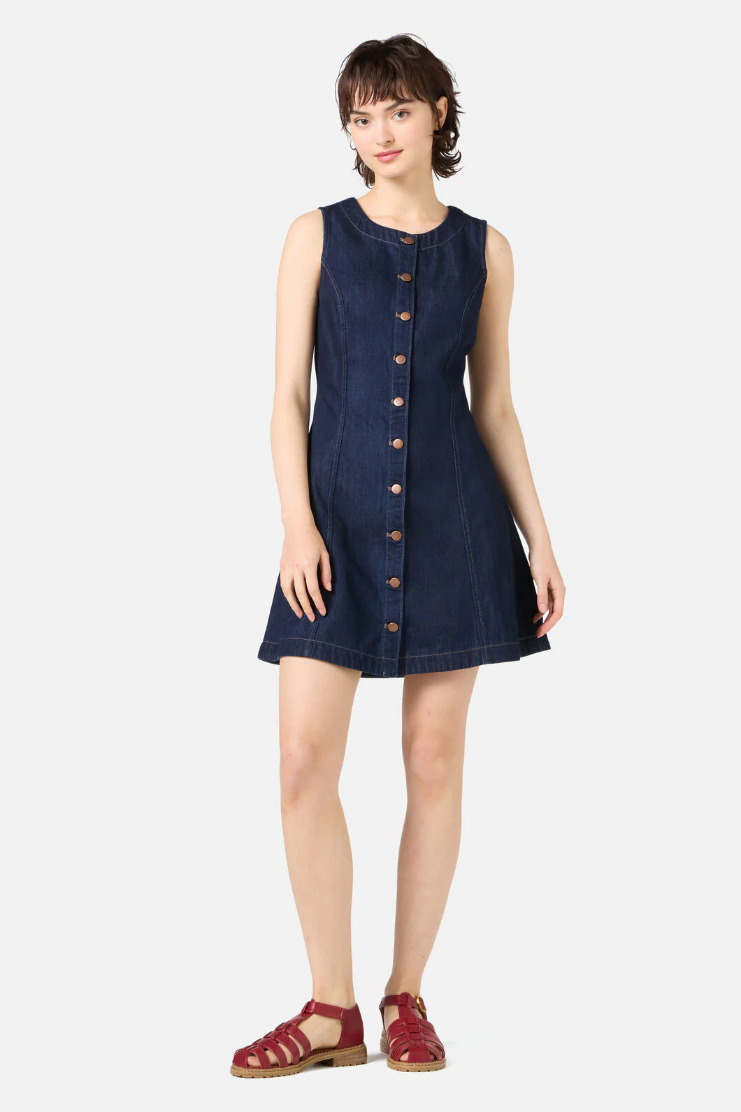 Camille Denim Mini Dress - Image 2