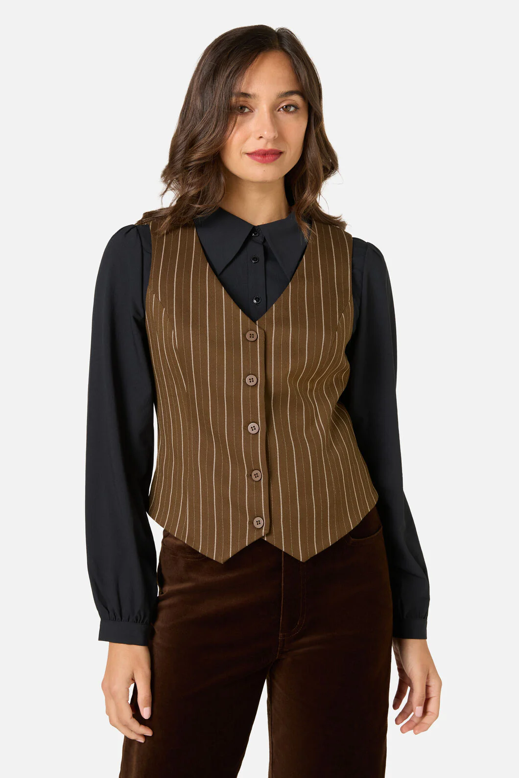 Celeste Pinstripe Vest