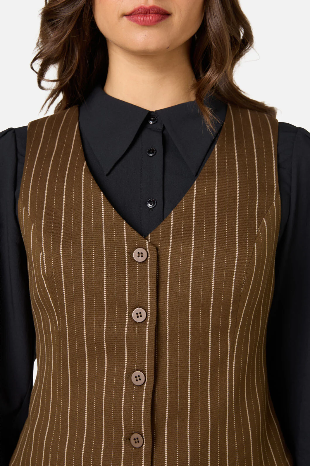 Celeste Pinstripe Vest - Image 5
