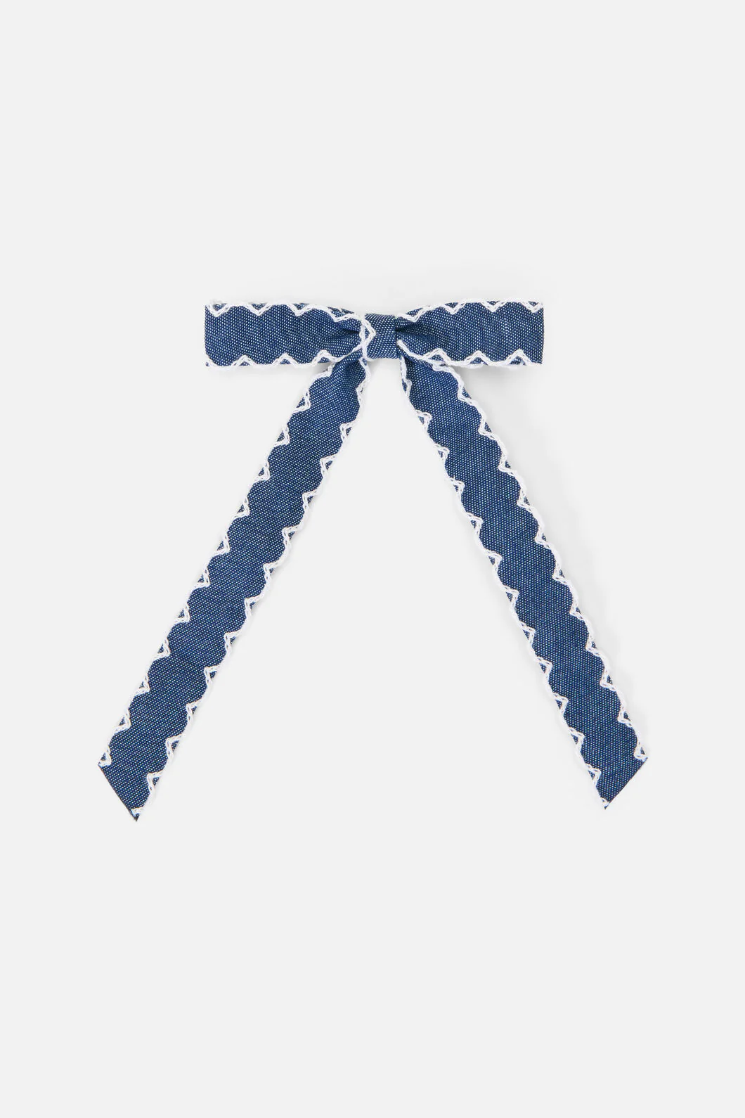 Chambray Bow Hair Clip - Image 2