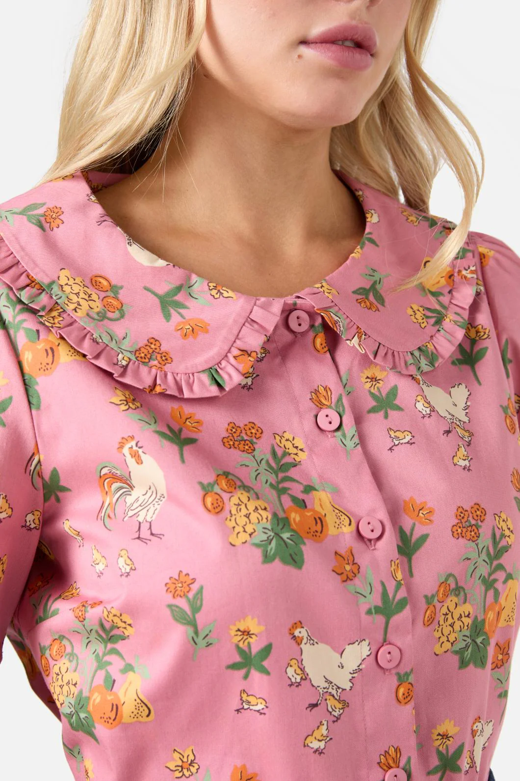 Chickens Short Sleeve Blouse - Image 6