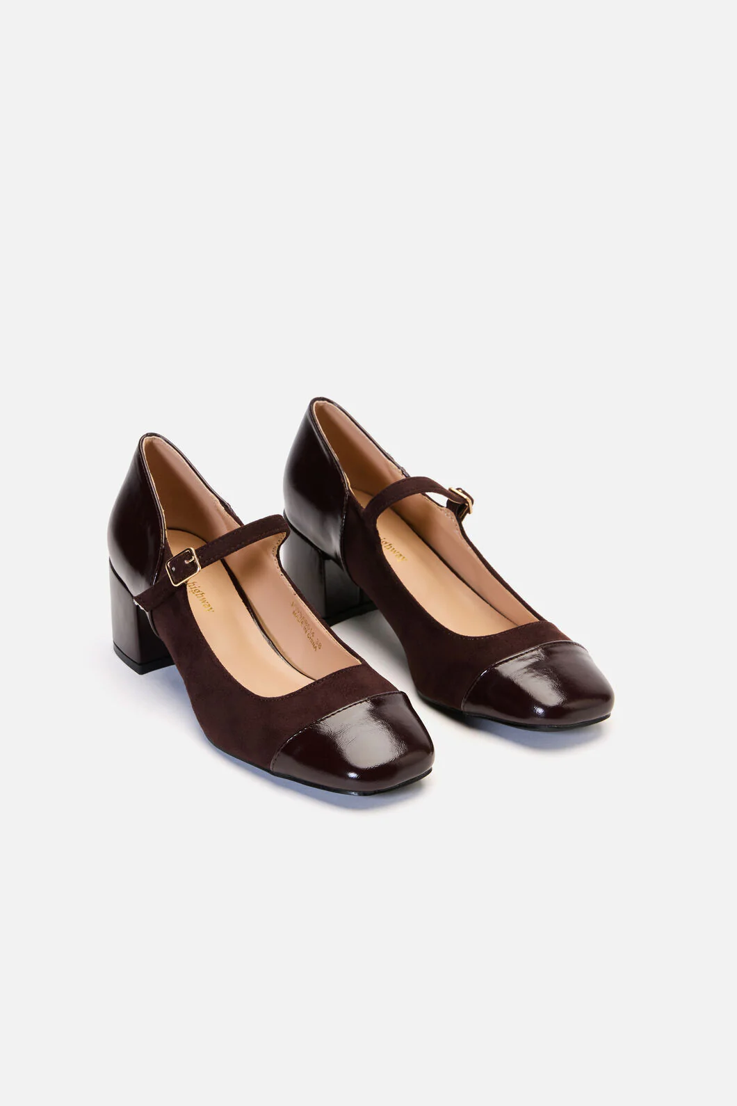 Chocolate Two Fabric Mary Jane