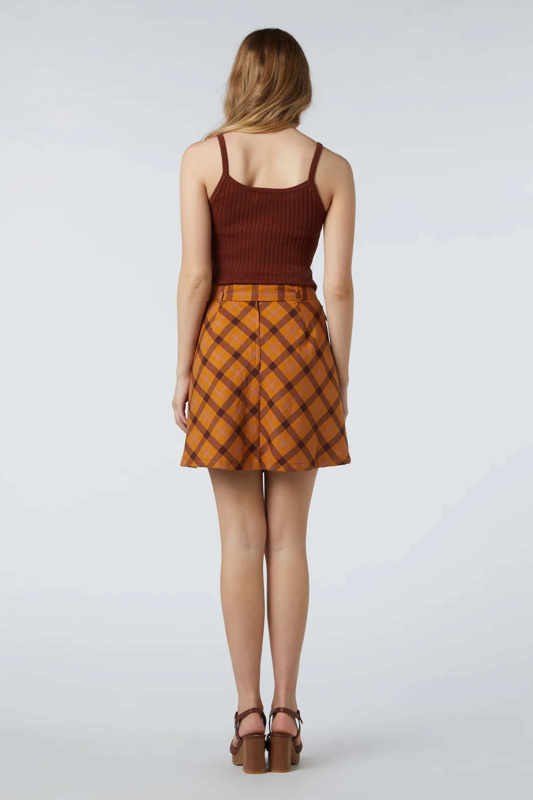 Claudia Check Skirt - Image 4