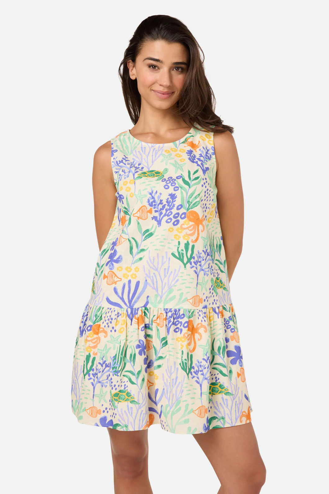 Coral Reef Mini Beach Dress - Image 2