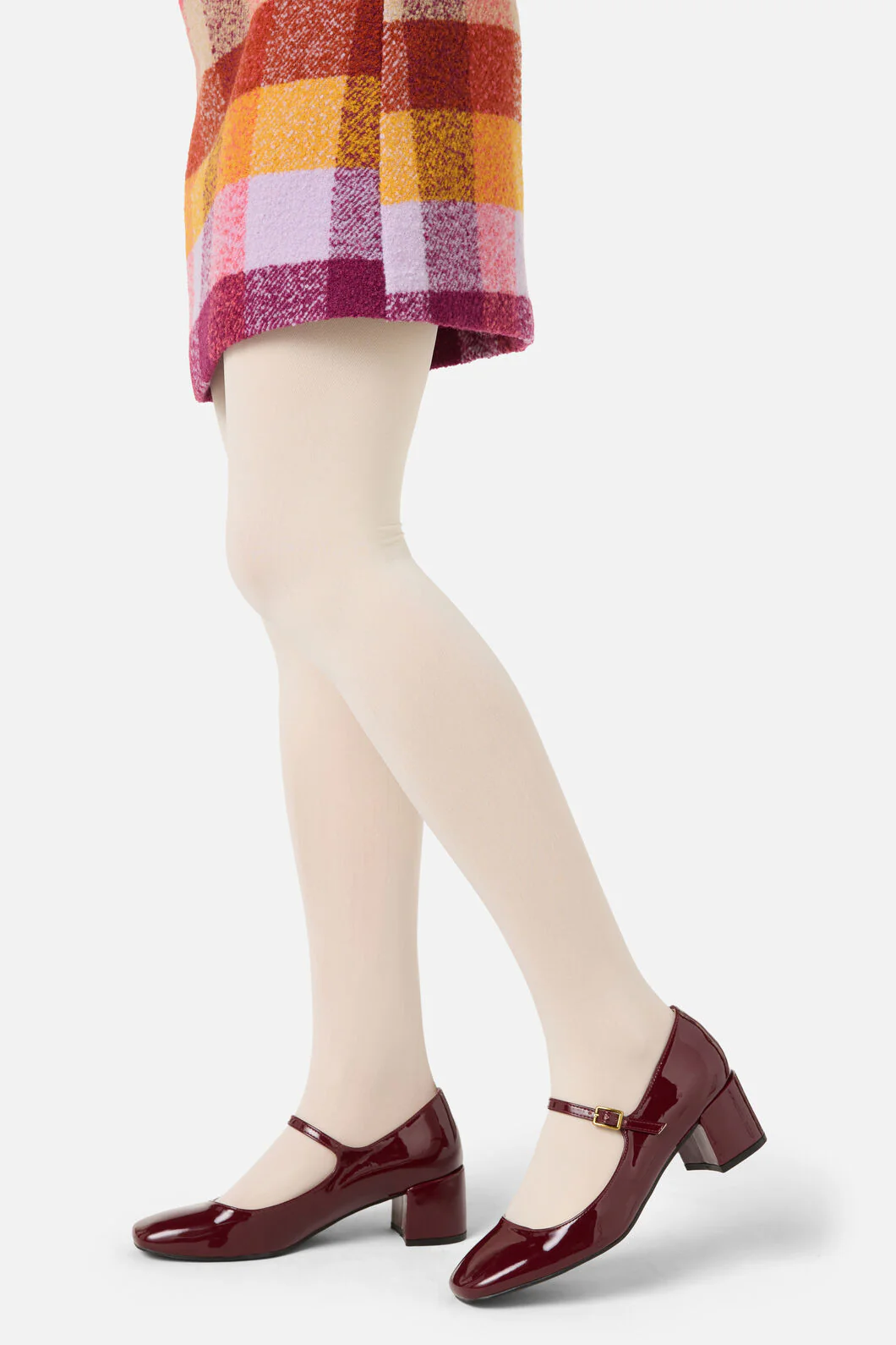 Cream Plain Tights - Image 3