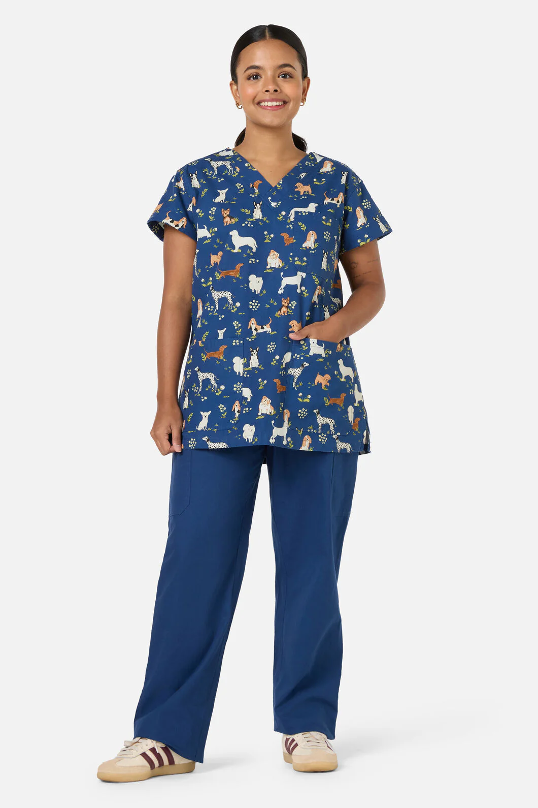 Cute Dogs Top & Pant Scrub Set