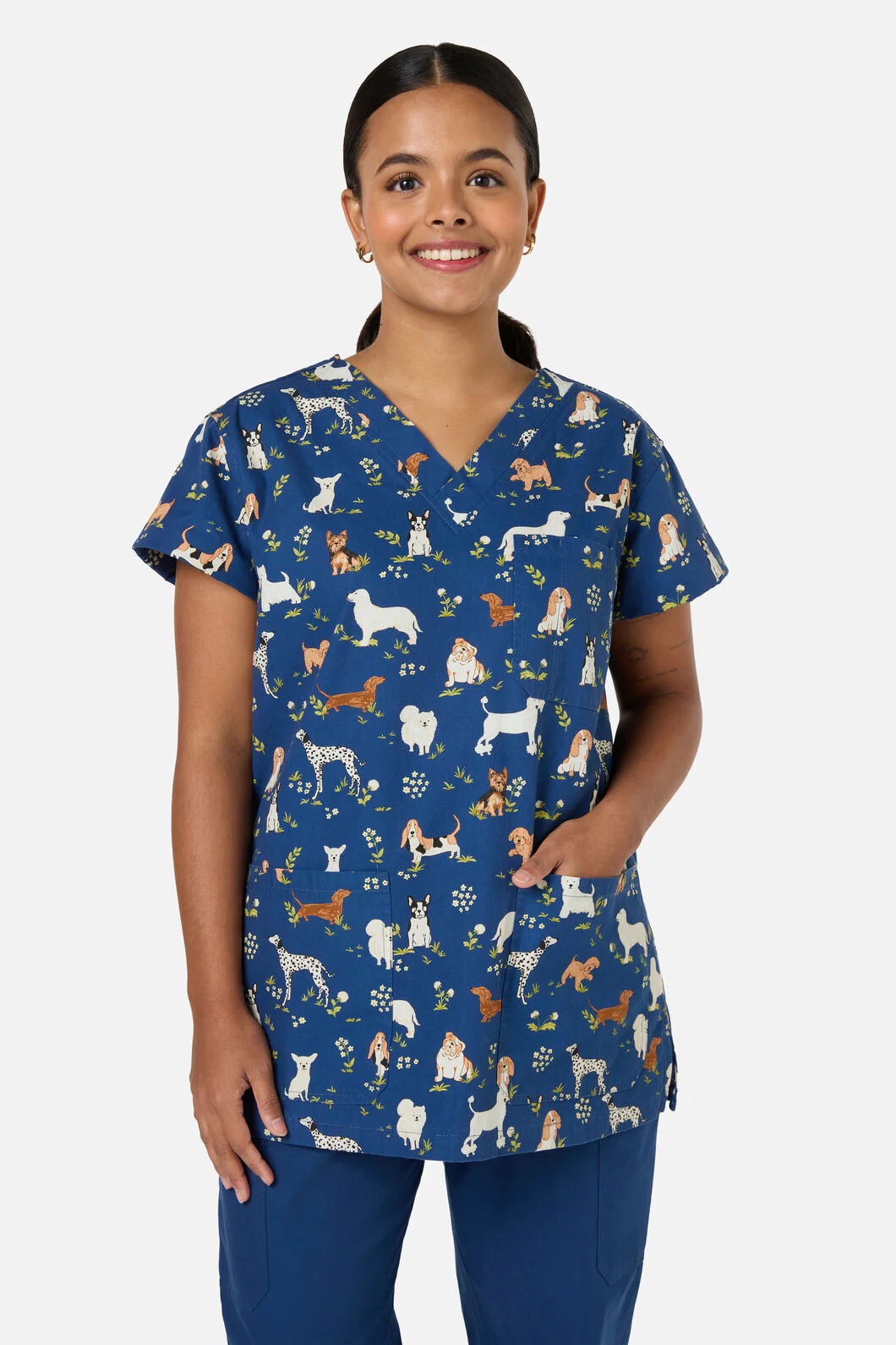 Cute Dogs Top & Pant Scrub Set - Image 4