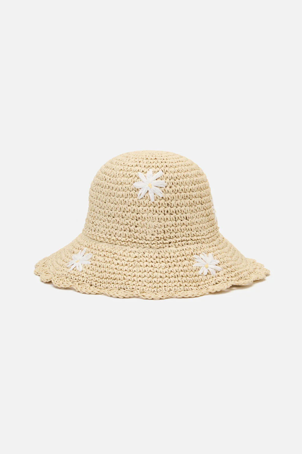 Daisy Embroidery Straw Hat - Image 6