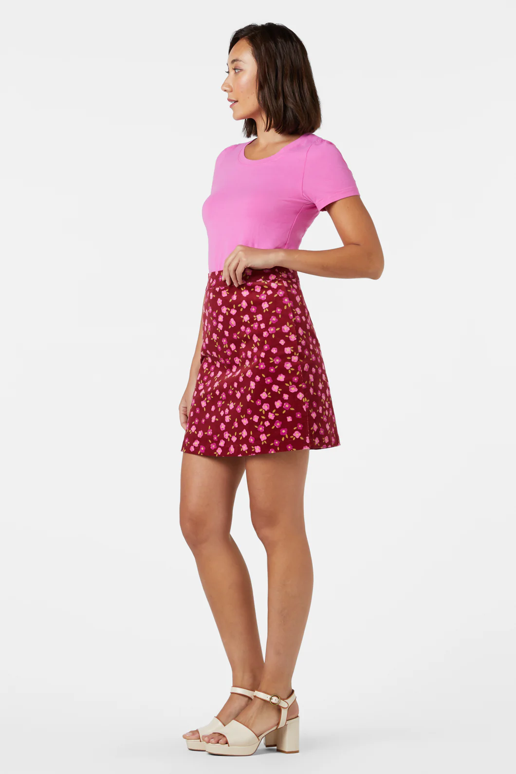 Danielle Ditsy Cord Skirt - Image 3