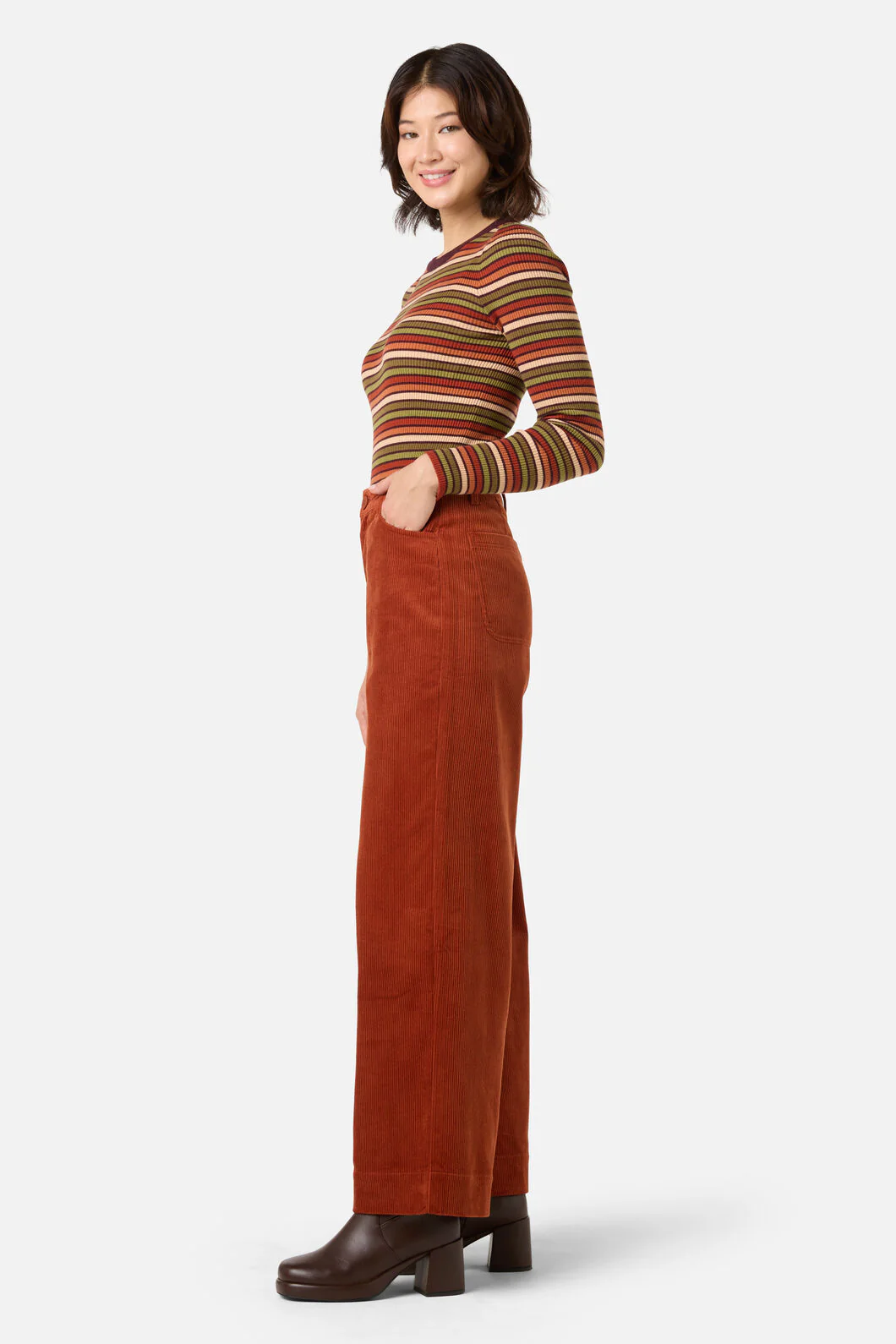 Darcy Stripe Rib Knit Top - Image 11
