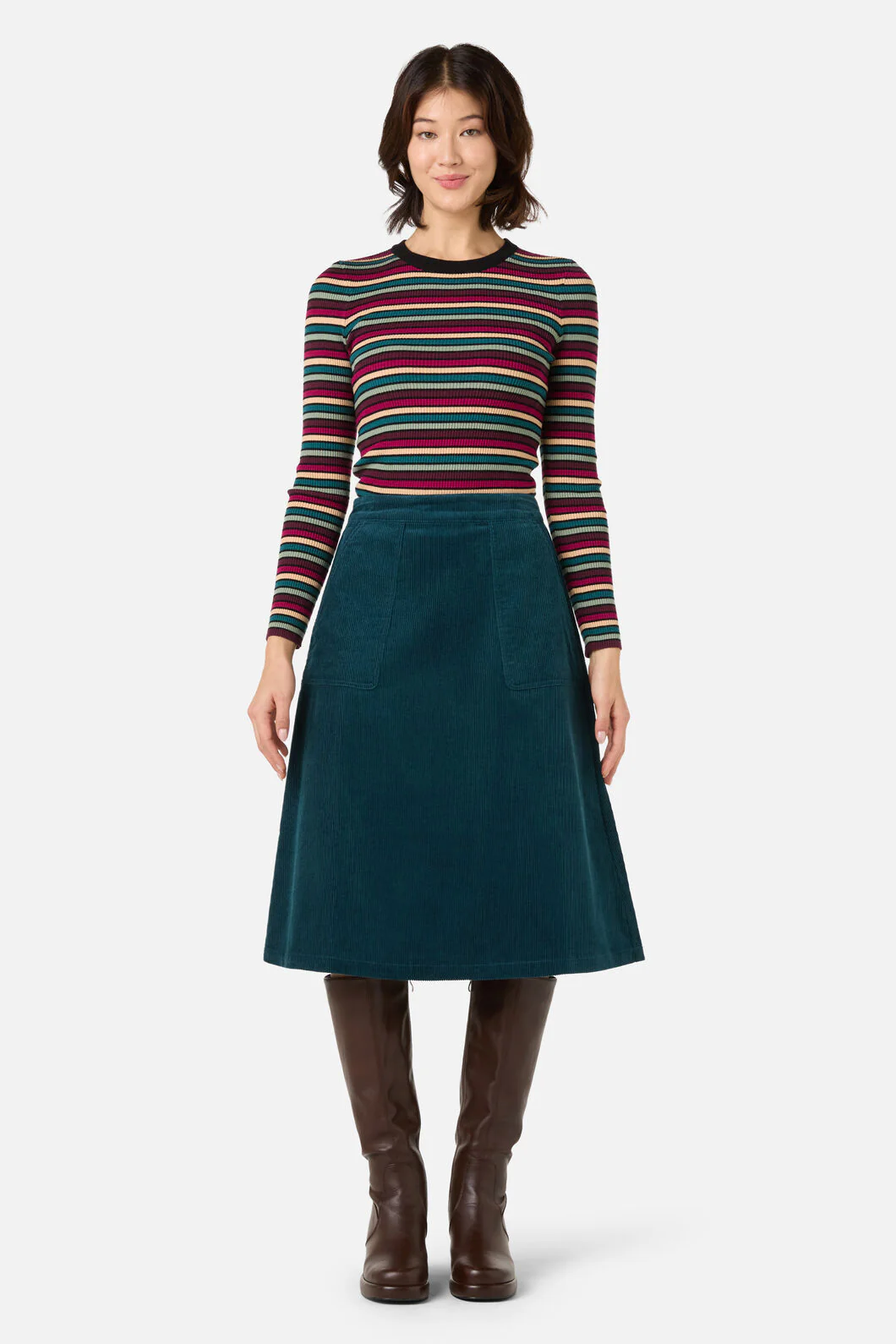 Darcy Stripe Rib Knit Top - Image 4