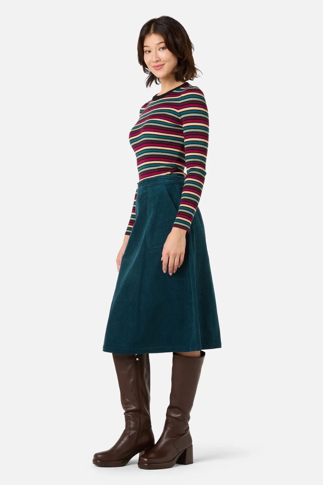 Darcy Stripe Rib Knit Top - Image 5