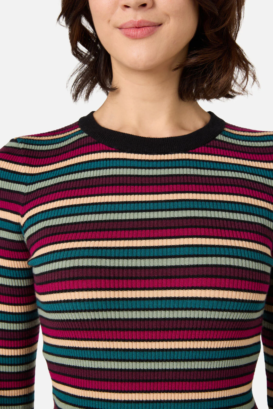 Darcy Stripe Rib Knit Top - Image 7
