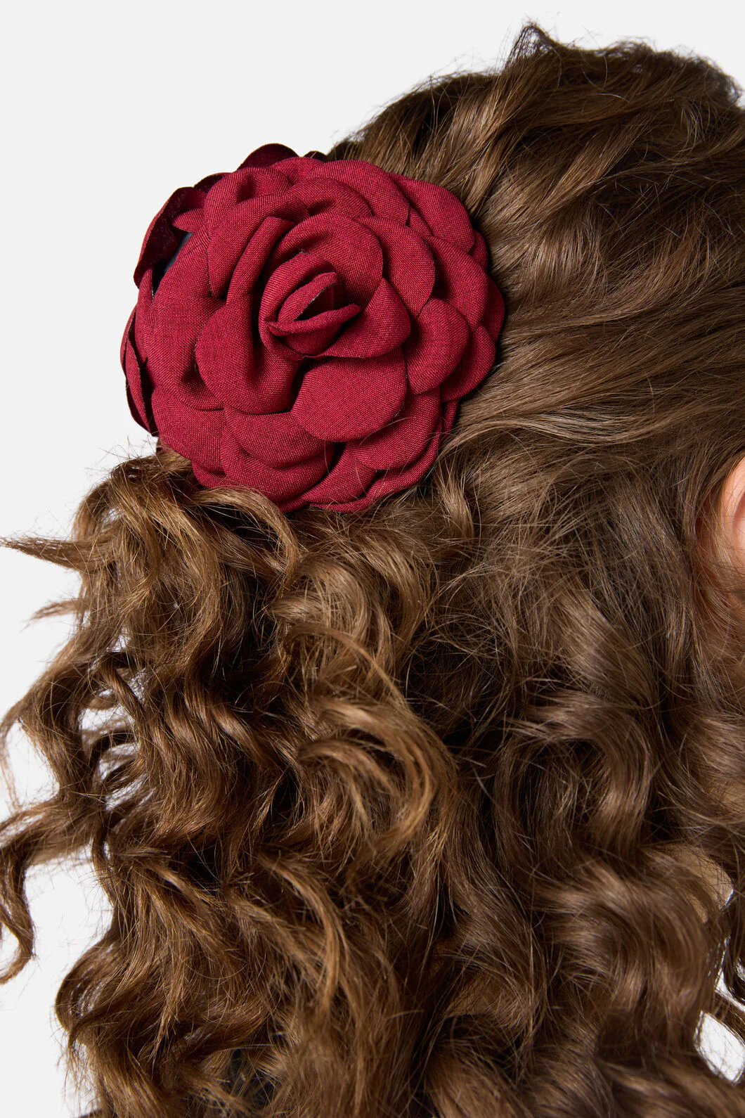 Dark Red Rose Claw Clip - Image 2