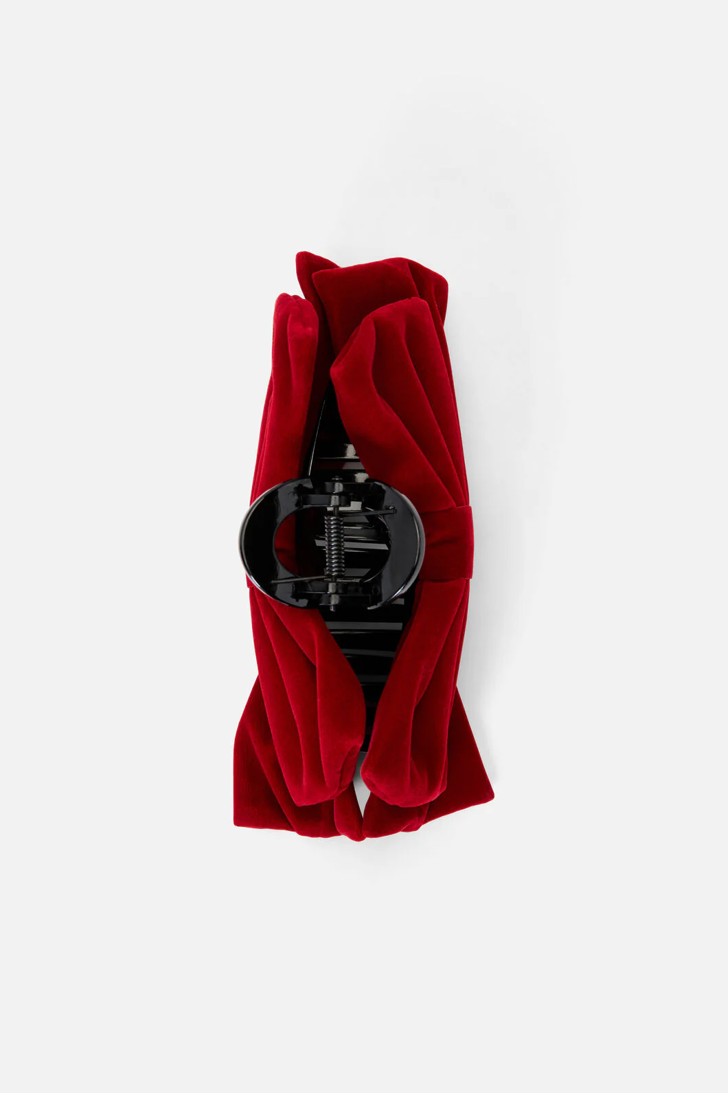 Dark Red Velvet Claw Clip - Image 3