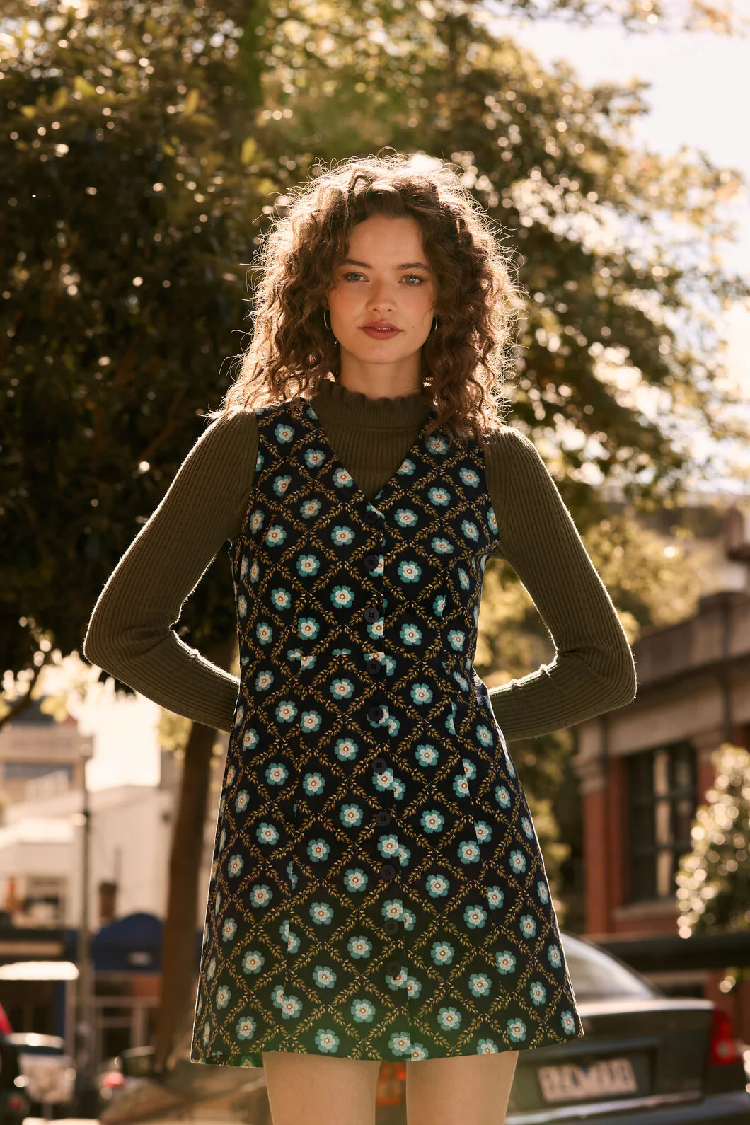 Delilah Cord Pinafore - Image 3