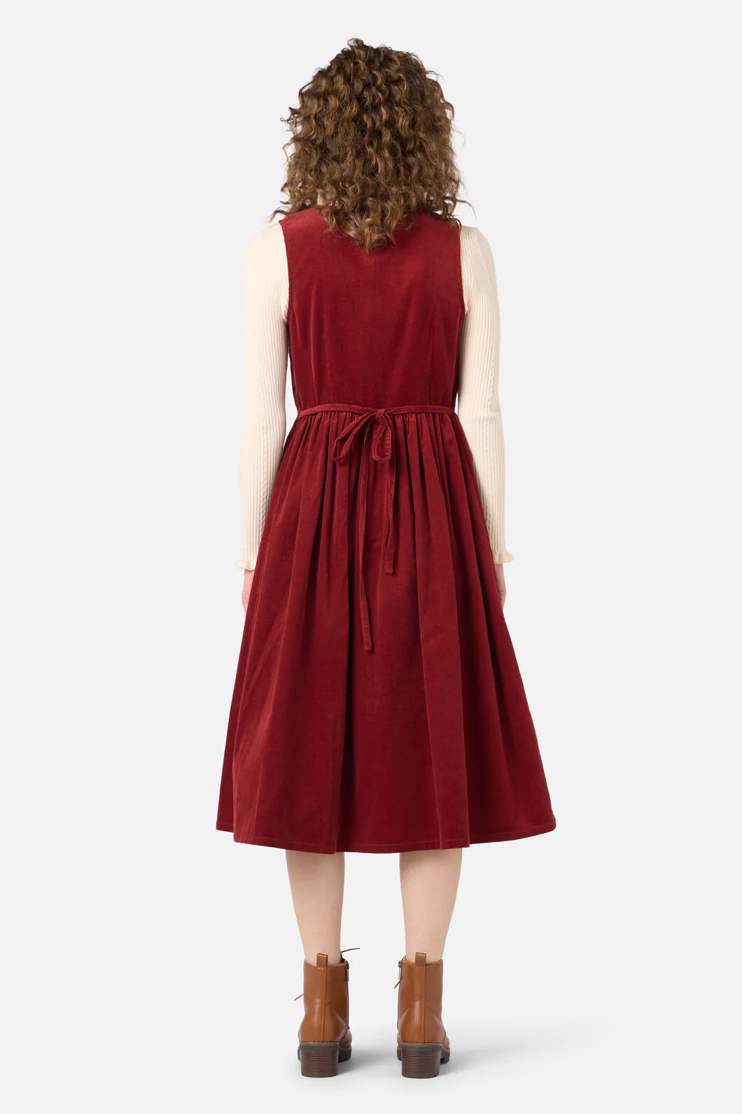 Demi Cord Pinafore Dress - Image 4