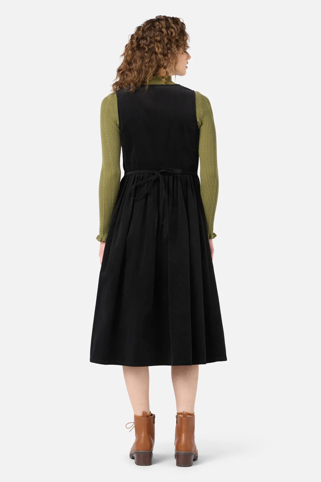 Demi Cord Pinafore Dress - Image 9