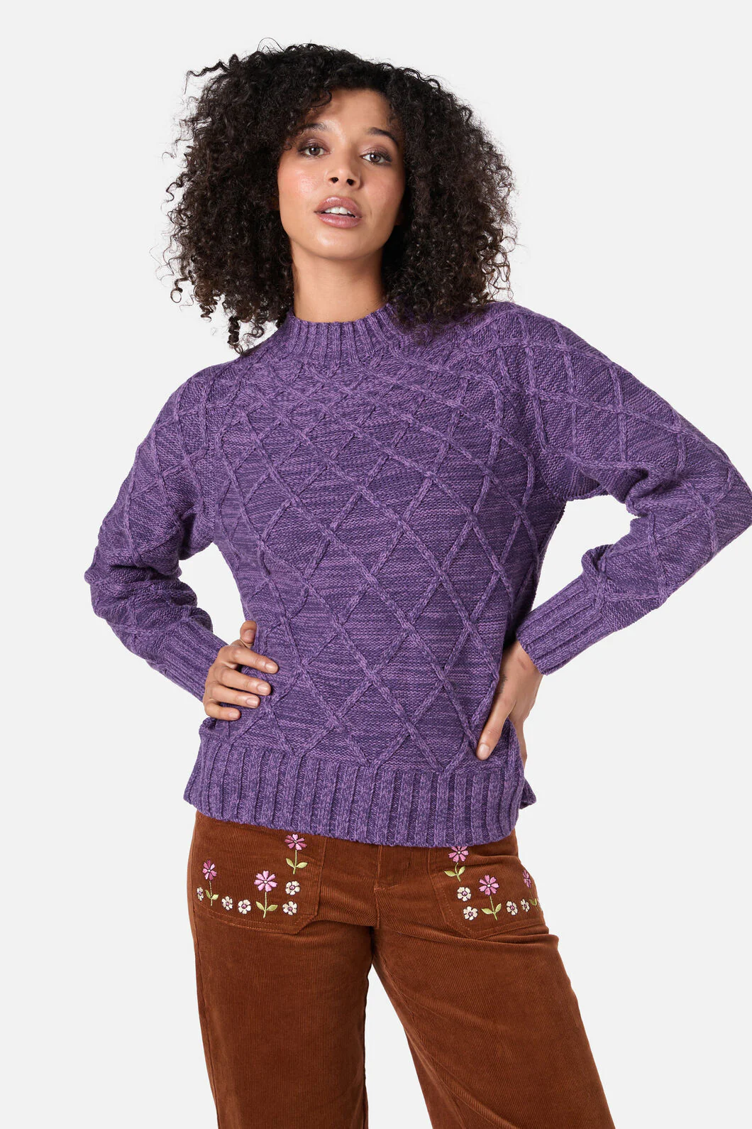 Demi Diamond Knit Jumper - Image 2