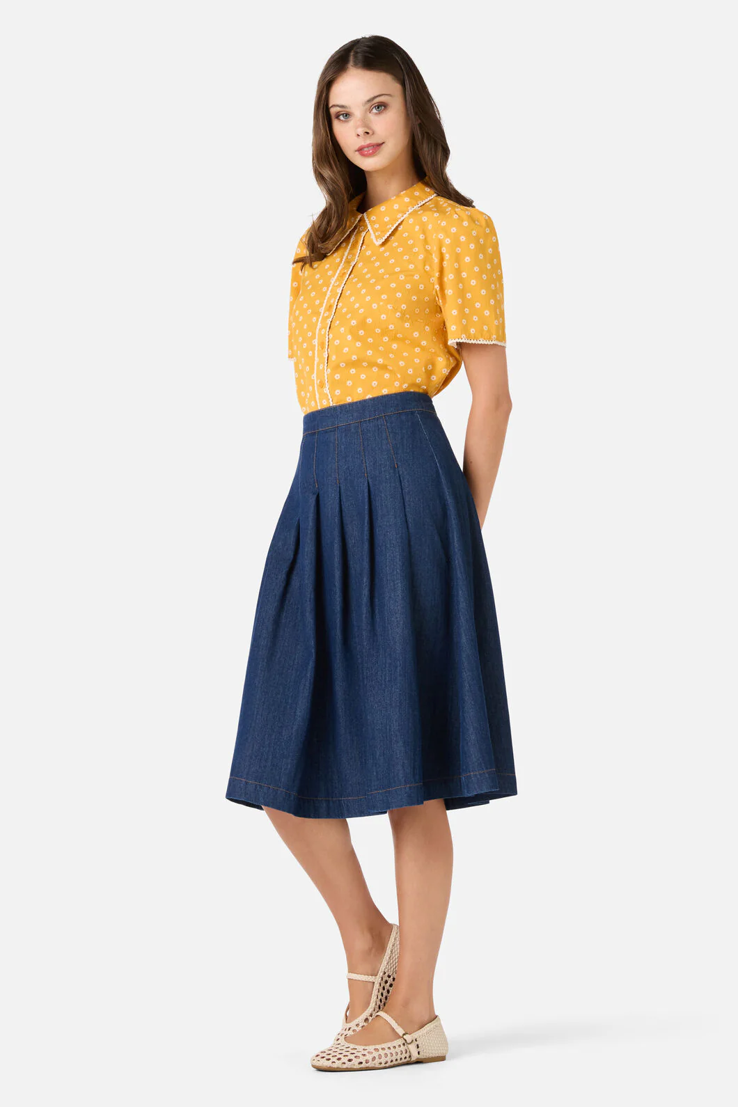 Ditsy Daisy Retro Blouse - Image 4