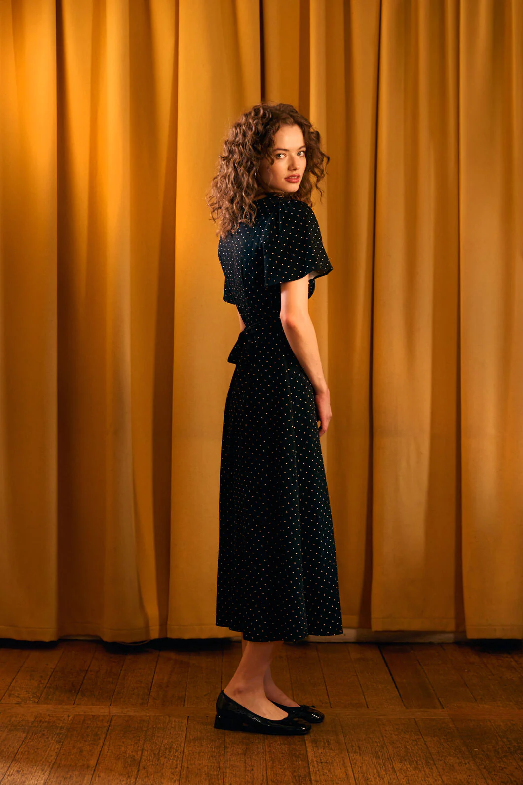 Dolly Spot Midi Dress - Image 2