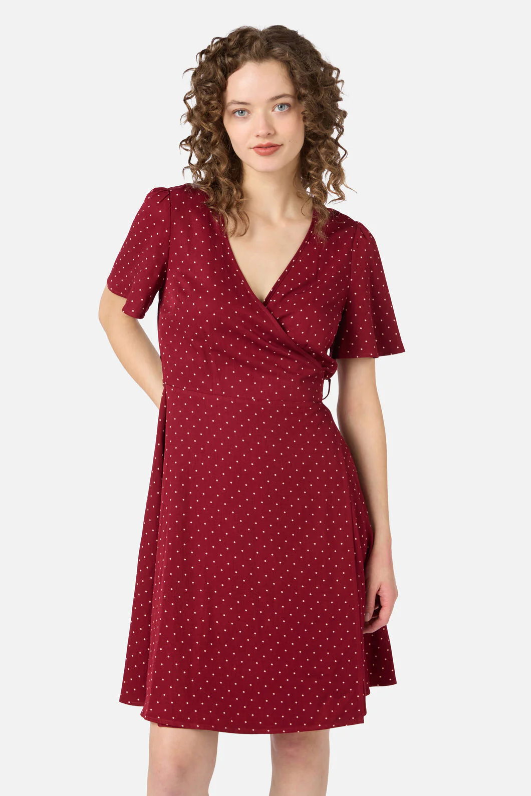 Dolly Spot Wrap Dress - Image 4