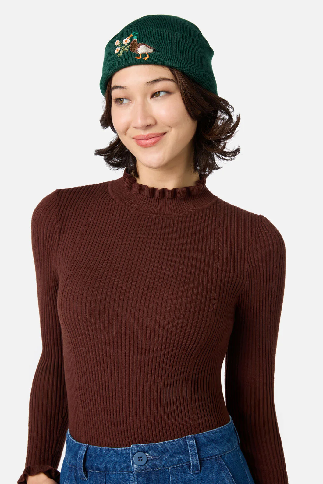 Duck Embroidered Beanie