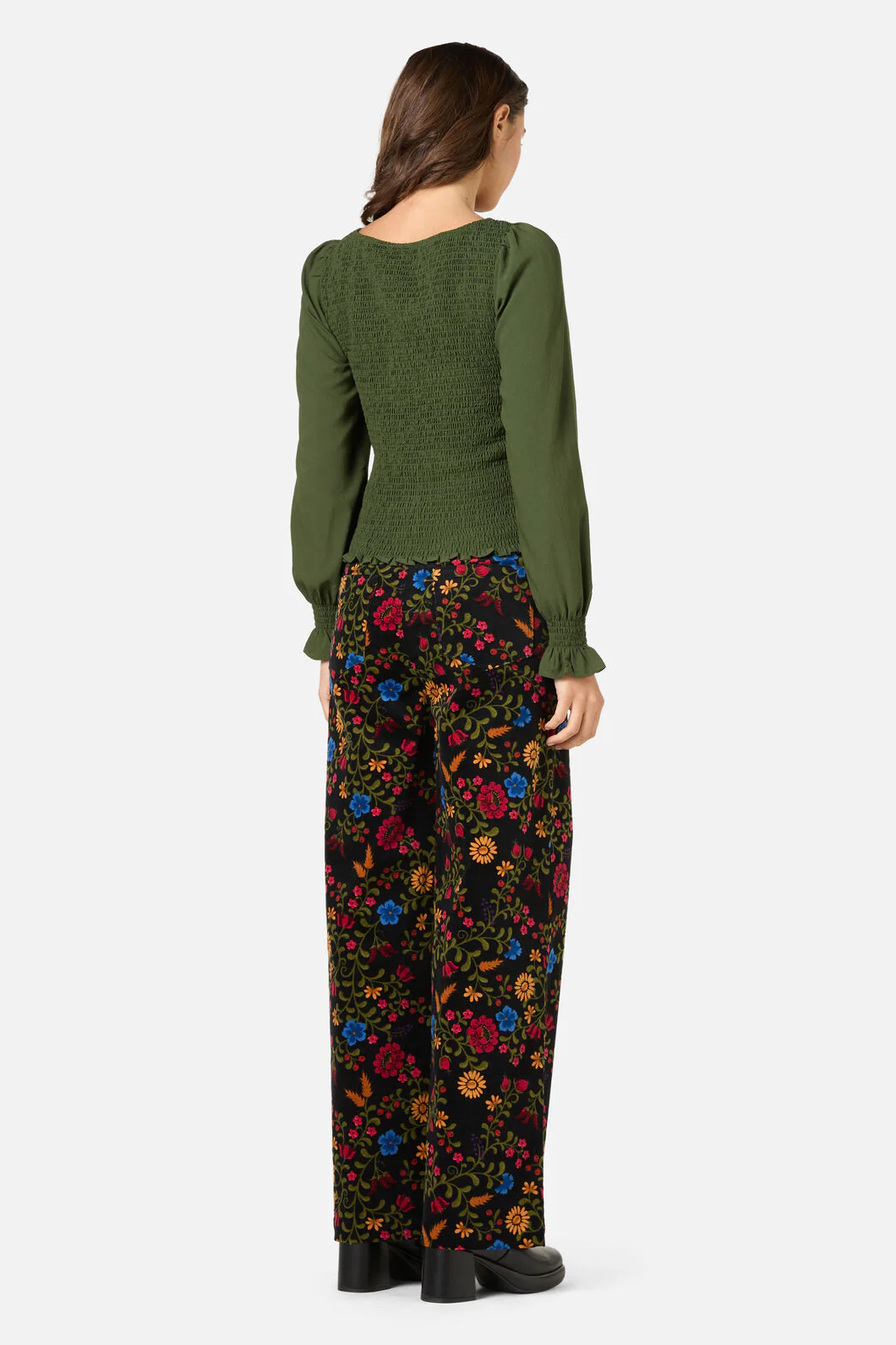 Ebony Shirred Long Sleeve Top - Image 4
